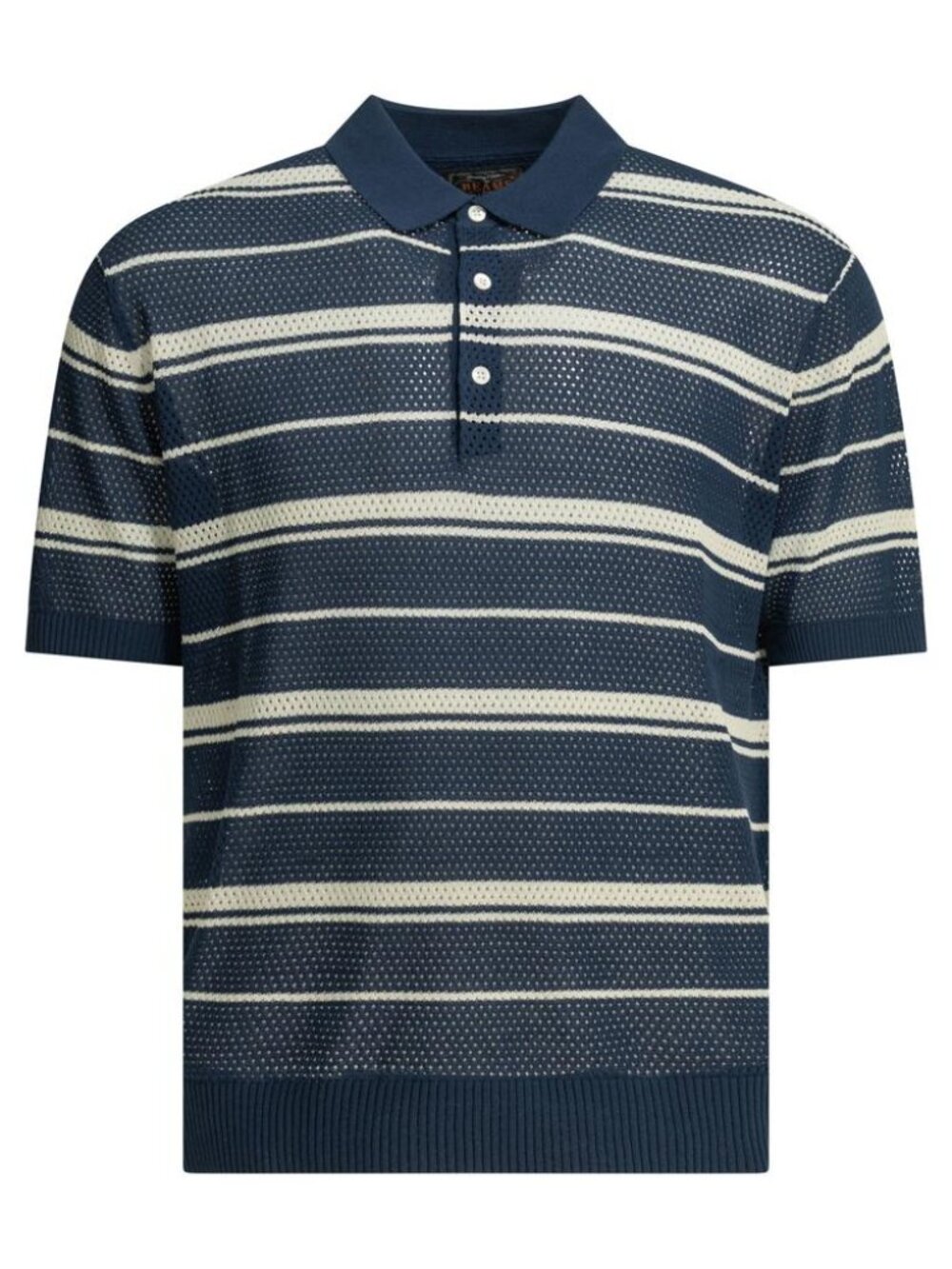 Beams Plus Striped Button-Down Polo Shirt Tag Size L Men